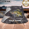 Maxcorners Fishing Dark Skull Fishing Adventure with Bold Rod Personalized Name 3D Bucket Hat (13 Fish Species)