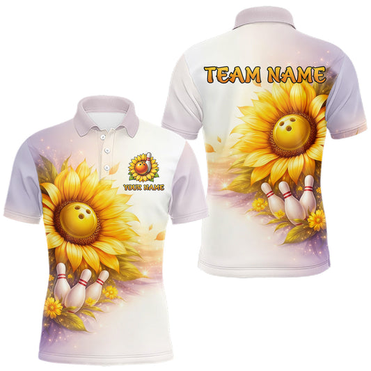 Maxcorners Custom Majestic Wolf Bowling Shirt for Men King Crown Bowling Jersey Polo & Quarter-Zip
