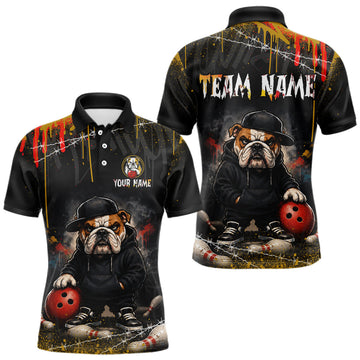 Maxcorners Custom Funny Bulldog Bowling Team Shirt for Men, Street Style Bowling Jersey, Bowling Gifts LM0208