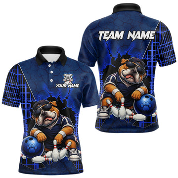 Maxcorners Custom Cool Bulldog Bowling Shirt for Men, Bowling Team Jersey, Gift for Bowlers LM0208