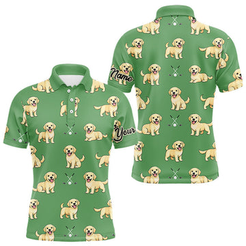 Maxcorners Mens Golf Polo Shirt Custom Funny Labrador Retriever Team Mens Golf Top, Dog Lover Gift LM2201