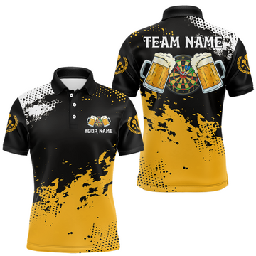 Maxcorners Custom Beer Darts Shirt for Men Darts Team Jerseys Dartboard Shirt Dart League LM0208