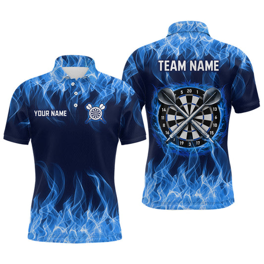Maxcorners Custom Fire Flame Darts Board American Flag Dart Shirts For Men Darts Team Jerseys
