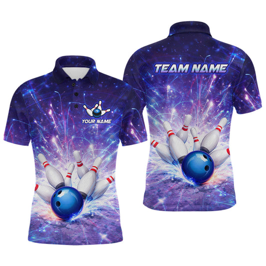 Maxcorners Custom Bowling Jersey for Men Bowling Uniform Polo & 1/4 Zip Bowling Shirts for Bowler and Team