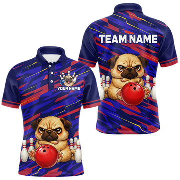 Maxcorners Custom Flame Shark and Alligator Bowling Jersey for Men Bowling Uniform Bowling Team Shirts
