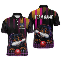 Maxcorners Custom Funny French Bulldog Bowling Jersey for Men Bowling Team Shirts Polo & 1/4 Zip TU2312