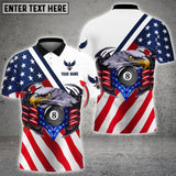 Maxcorners American Eagle Ball 8 Billiards Personalized Unisex Shirt