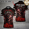 Maxcorners Darts Fire Skull Dartboard Multicolor Customized Name Team 3D Shirt