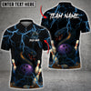 Maxcorners Angry Snake Ball And Pins Thunder Lightning Multicolor Customized Name, Team Name 3D Shirts