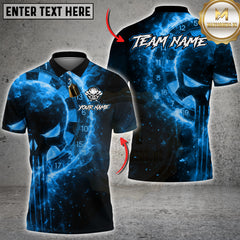 Maxcorners Darts Flaming Skull Dartboard Multicolor Customized Name, Team Name 3D Shirt
