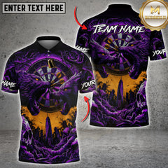 Maxcorners Darts Dark Wolf Target Apocalypse Multicolor Customized Name, Team Name 3D Shirts