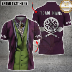 Maxcorners Darts Joker Crown Dartboard Design Personalized Name 3D Unisex Shirt