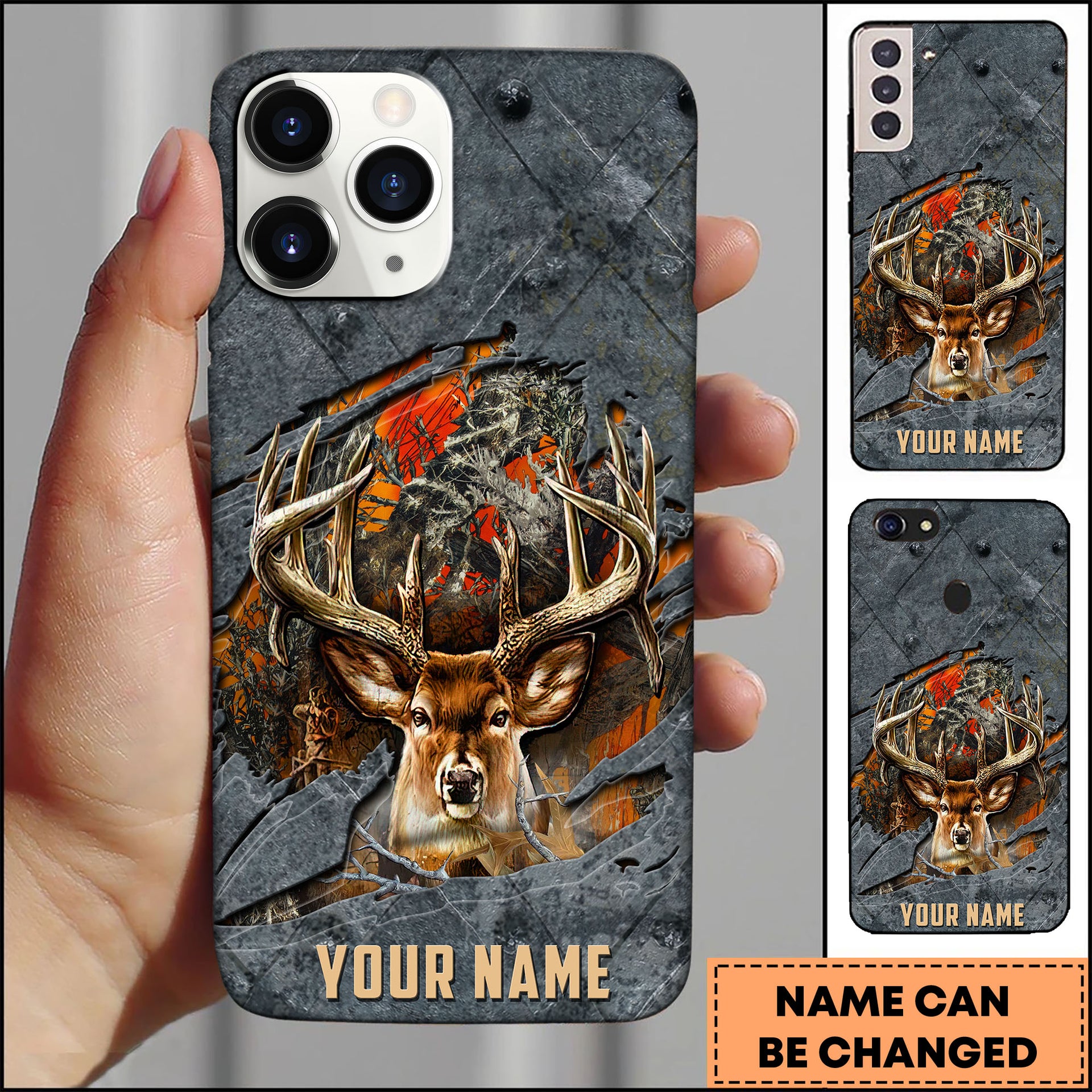 Maxcorners Deer Hunter Legendary Stag Hunting Personalized 3D Phone Ca Maxcorners Deer Hunter Legendary Stag Hunting Personalized 3D Phone Ca