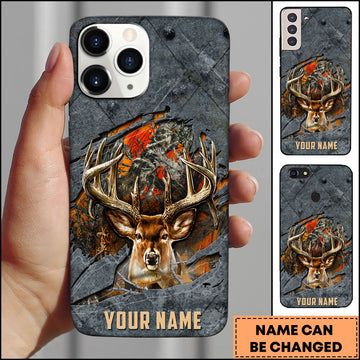 Maxcorners Deer Hunter Legendary Stag Hunting Personalized 3D Phone Case (4 colors)