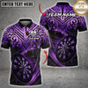 Maxcorners Darts Luxury Gold Tribal Pattern Dartboard Multicolor Customized Name, Team Name 3D Shirt