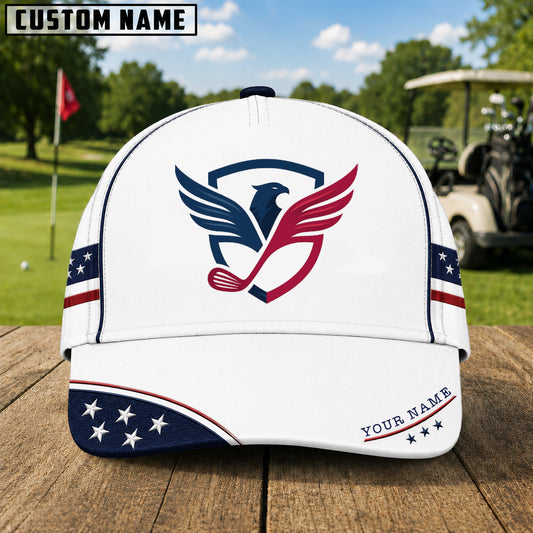 Maxcorners Heritage Eagle Elite 3D Golf Personalized Name Cap