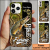 Maxcorners Pike Fishing Jungle Camo Personalized Name Phone Case LM1812