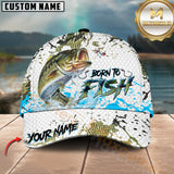 Maxcorners Sport Fishing Dynamic Bass Jump Personalized Name 3D Cap