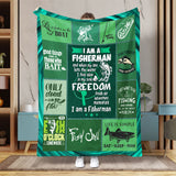 Maxcorners I Am A Fisherman Fishing Blanket