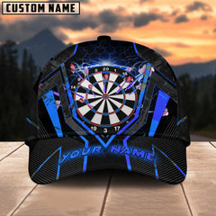 Maxcorners Darts Thunder Lightning Multicolor Option Personalized Name 3D Cap
