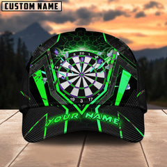 Maxcorners Darts Thunder Lightning Multicolor Option Personalized Name 3D Cap
