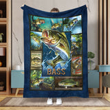 Maxcorners Bass Fishing Super Soft Blanket