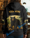 Maxcorners Black Hunter Personalized Name Hoodie For Hunting Lover ( Multioption)