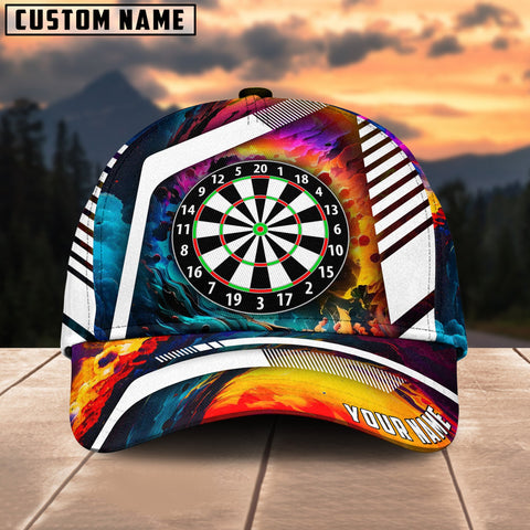 Maxcorners Darts Rainbow Personalized Name 3D Cap