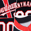 Maxcorners Custom Royal White-Black 3 Colors Arm Shapes Authentic Baseball Jersey LM2605