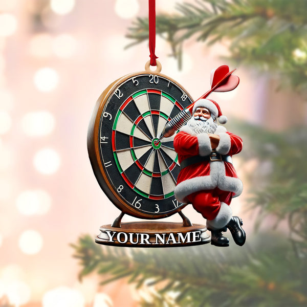 Maxcorners Dart Board, Funny Santa Christmas Ornament, Personalized Holiday Decor