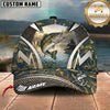 Maxcorners Vintage Tackle Artwork Custom Name Fishing Cap