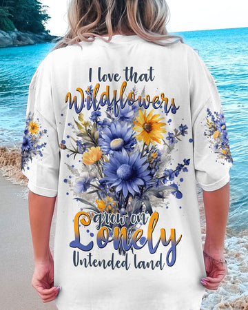 Maxcorners Wildflowers Grow On Lonely Untended Land All Over Print LM2101
