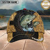 Maxcorners Western Tooled Leather Patchwork & Splash Water Custom Name Fishing Cap