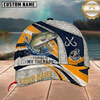 Maxcorners Fishing Is My Therapy Splash Wave Textured Pattern Custom Name Fishing Cap
