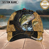 Maxcorners Western Tooled Leather Patchwork & Splash Water Custom Name Fishing Cap