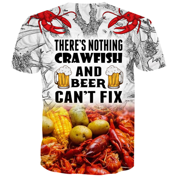 MAXCORNERS THERE'S NOTHING CRAWFISH AND BEER CAN'T FIX SHIRT