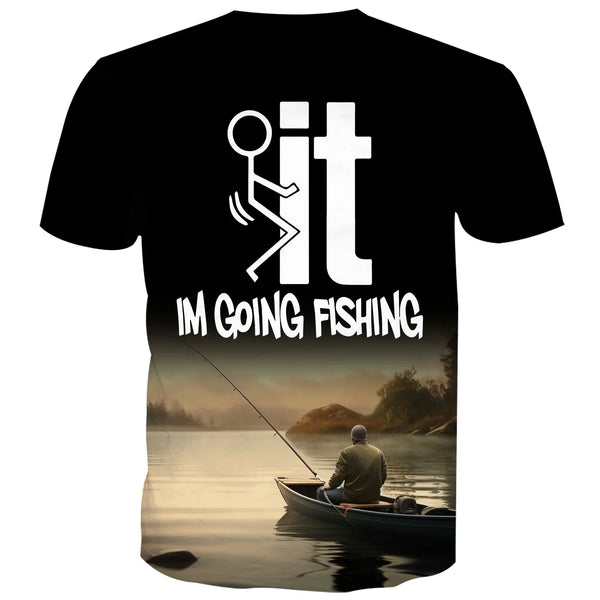 MAXCORNERS I AM GOING FISHING SHIRT FOR MEN - ADVENTURE-THEMED TEE