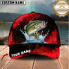 Maxcorners Bold Red Cosmic Design Customized Name Fishing Cap