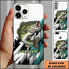 Maxcorners Fishing Phone Case Hexagon Honeycomb Pattern Custom Name Phone Case