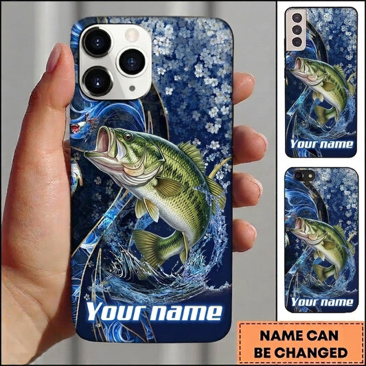 Maxcorners Fishing Phone Case Floral Coastal Adventure Custom Name Phone Case