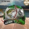 Maxcorners Emerald Scale Hook Design Custom Name Fishing Cap