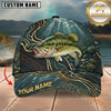 Maxcorners Golden Stream Flow Custom Name Fishing Cap