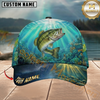 Maxcorners Underwater Coral Reef Custom Name Fishing Cap