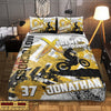 Maxcorners Motocross 29 Multicolor Option Personalized Bedding Set