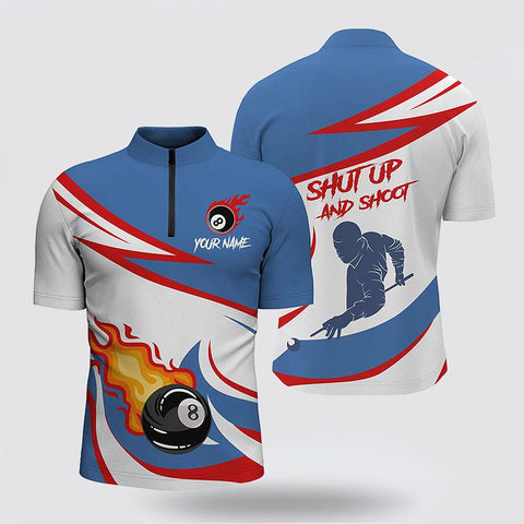 Maxcorners Shut Up And Shoot 8 Ball Pool Fire Billiard Jerseys Shirts