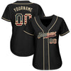 Maxcorners Custom Red Royal-Black 3D American Flag Fashion Premium Baseball Jerseys LM0210