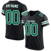 Maxcorners Custom Black Kelly Green-White Mesh Authentic Football Jersey LM2605