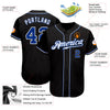 Maxcorners Custom Black Royal-White Authentic Baseball Jersey LM2605