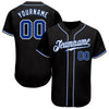 Maxcorners Custom Black Royal-White Authentic Baseball Jersey LM2605