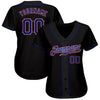 Maxcorners Custom Black Royal-Red Authentic Baseball Jersey LM2605